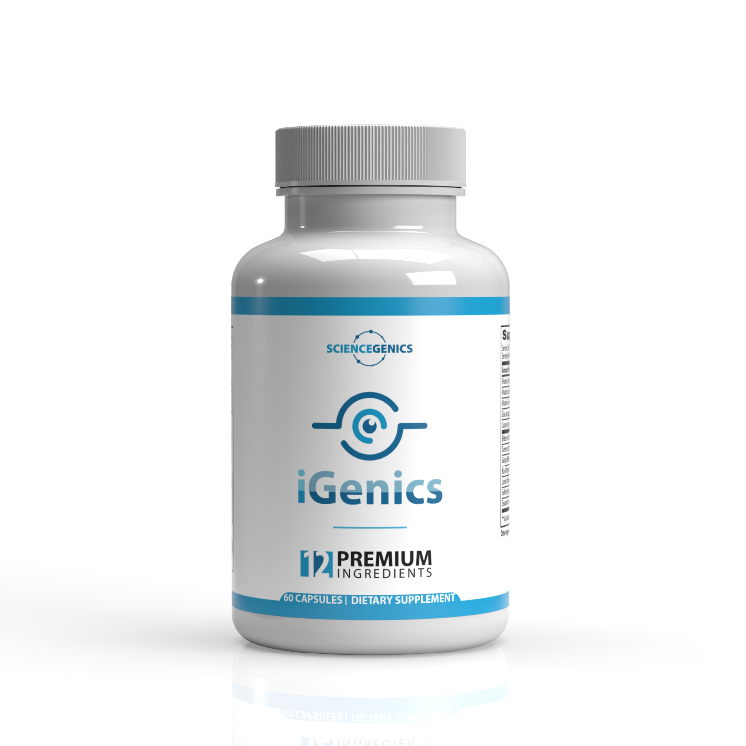 iGenics eye health supplement bottle